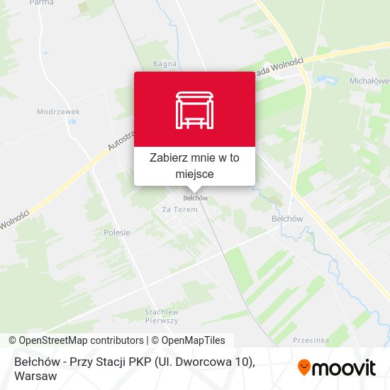 Mapa Bełchów - Przy Stacji PKP (Ul. Dworcowa 10)