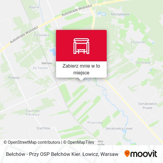 Mapa Bełchów - Przy OSP Bełchów Kier. Łowicz