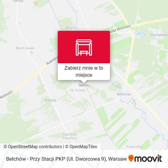 Mapa Bełchów - Przy Stacji PKP (Ul. Dworcowa 9)