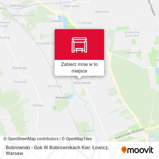 Mapa Bobrowniki - Gok W Bobrownikach Kier. Łowicz