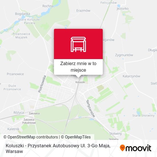 Mapa Koluszki - Przystanek Autobusowy Ul. 3-Go Maja