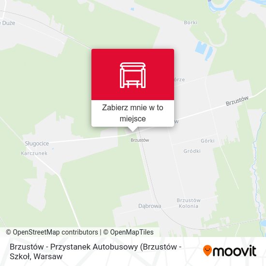 Mapa Brzustów - Przystanek Autobusowy