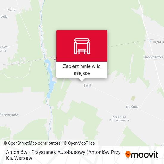 Mapa Antoniów - Przystanek Autobusowy