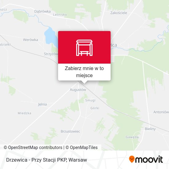 Mapa Drzewica - Przy Stacji PKP