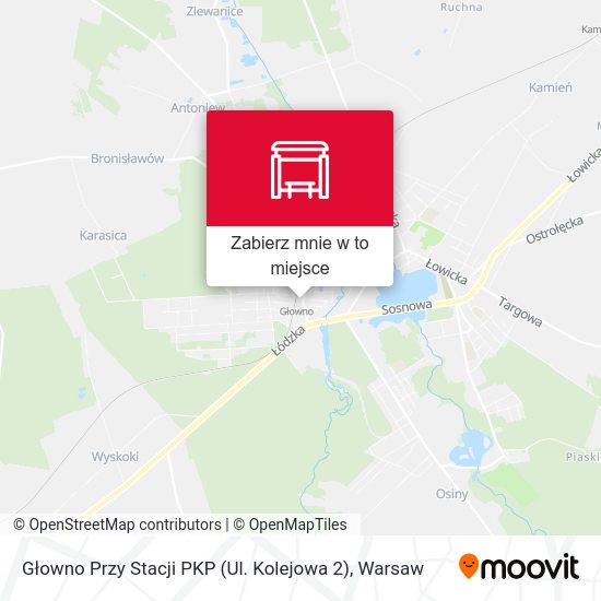 Mapa Głowno Przy Stacji PKP (Ul. Kolejowa 2)