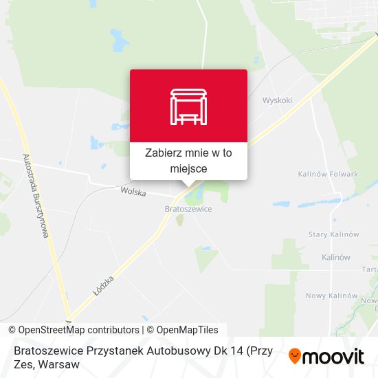 Mapa Bratoszewice Przystanek Autobusowy Dk 14