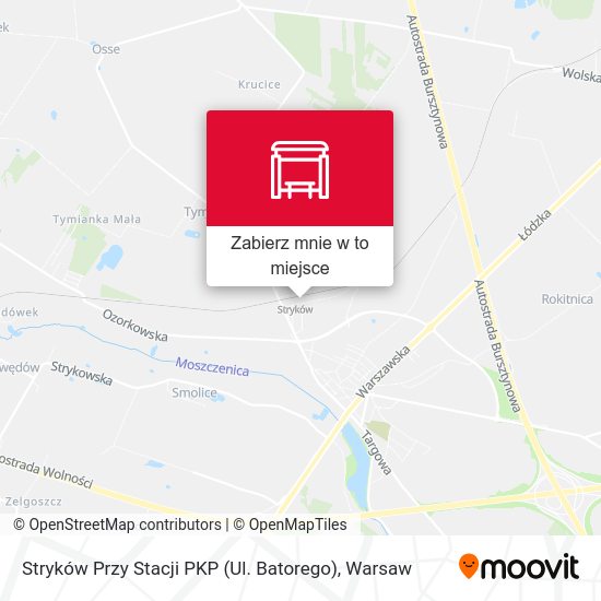 Mapa Stryków Przy Stacji PKP (Ul. Batorego)