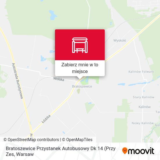 Mapa Bratoszewice Przystanek Autobusowy Dk 14