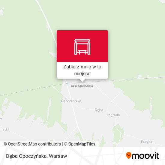 Mapa Dęba Opoczyńska