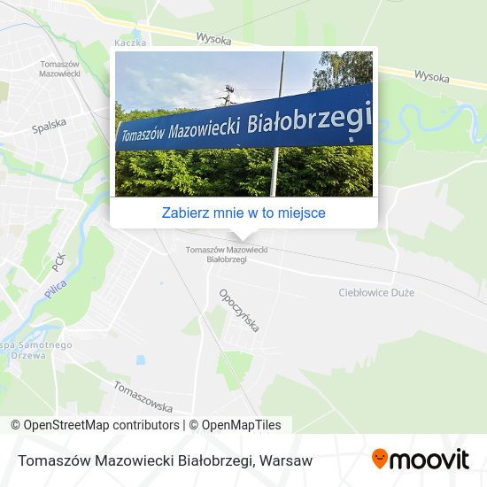 Mapa Tomaszów Mazowiecki Białobrzegi