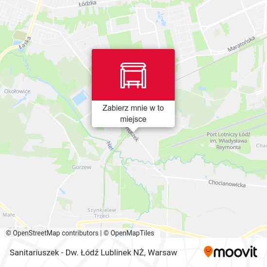 Mapa Sanitariuszek - Dw. Łódź Lublinek NŻ