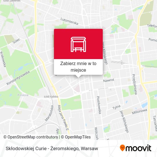 Mapa Skłodowskiej Curie - Żeromskiego