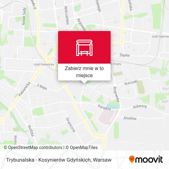 Mapa Trybunalska - Kosynierów Gdyńskich