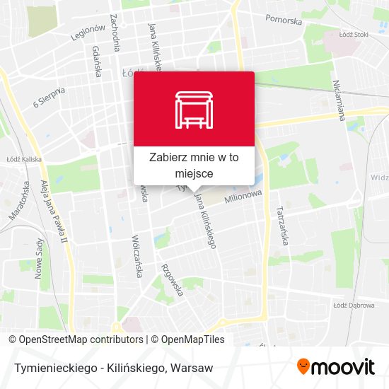 Mapa Tymienieckiego - Kilińskiego