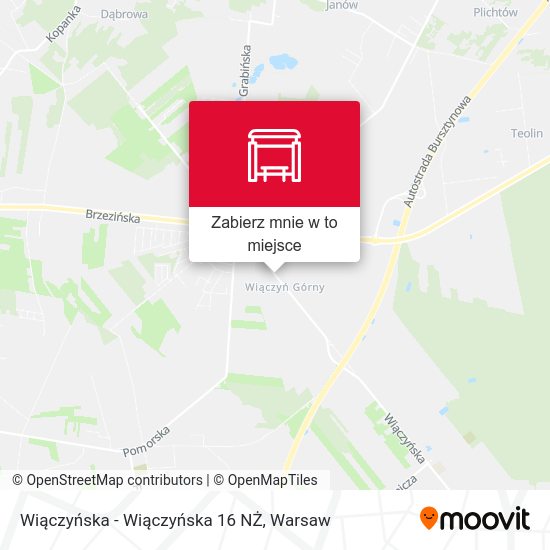 Mapa Wiączyńska - Wiączyńska 16 NŻ