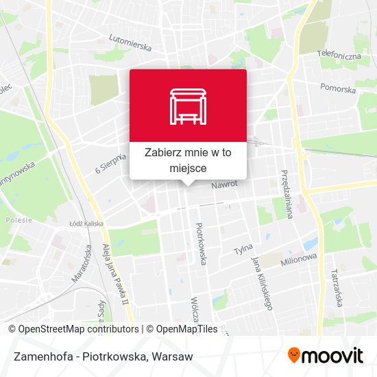 Mapa Zamenhofa - Piotrkowska