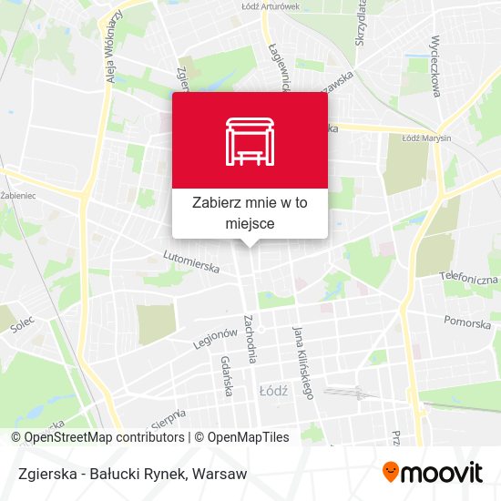 Mapa Zgierska - Bałucki Rynek