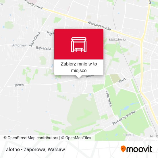 Mapa Złotno - Zaporowa