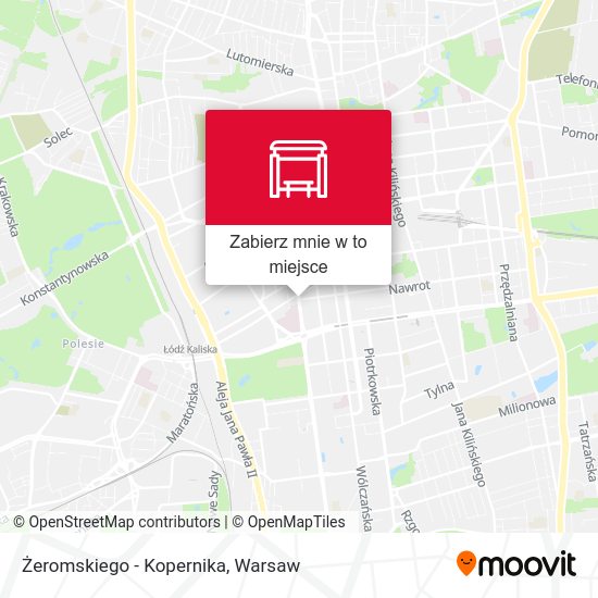 Mapa Żeromskiego - Kopernika