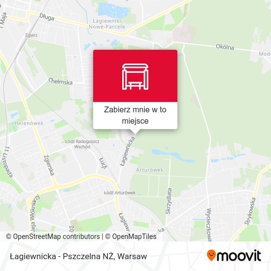 Mapa Łagiewnicka - Pszczelna NŻ