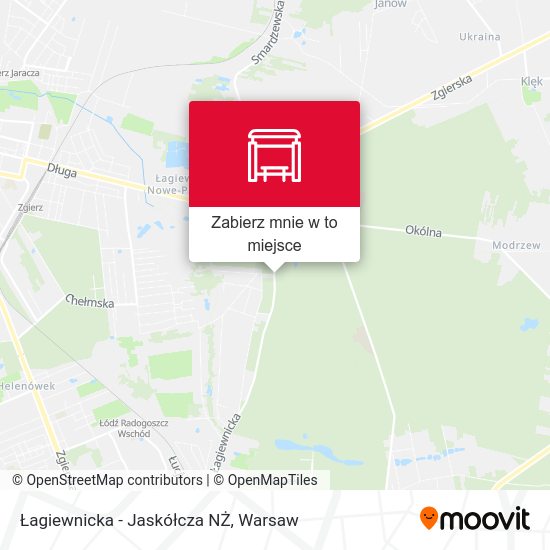 Mapa Łagiewnicka - Jaskółcza NŻ