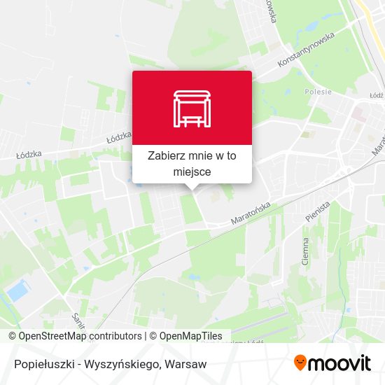 Mapa Popiełuszki - Wyszyńskiego