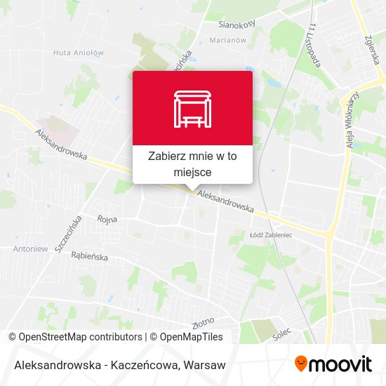 Mapa Aleksandrowska - Kaczeńcowa