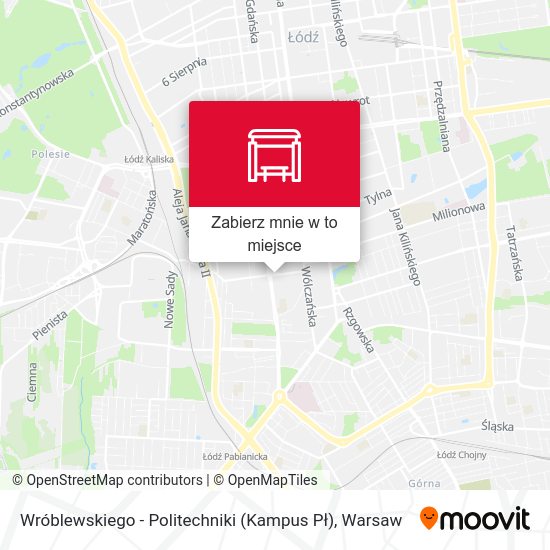 Mapa Wróblewskiego - Politechniki (Kampus Pł)