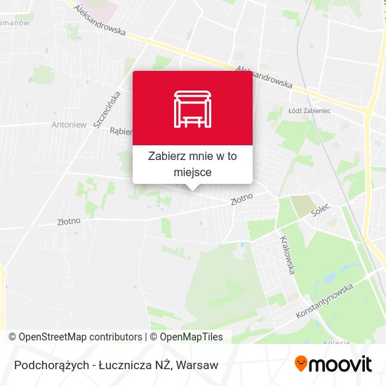 Mapa Podchorążych - Łucznicza NŻ