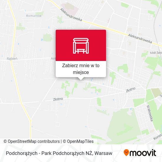 Mapa Podchorążych - Park Podchorążych NŻ