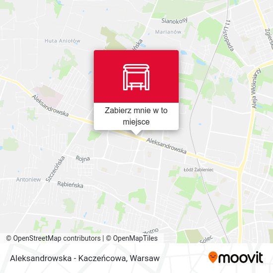 Mapa Aleksandrowska - Kaczeńcowa