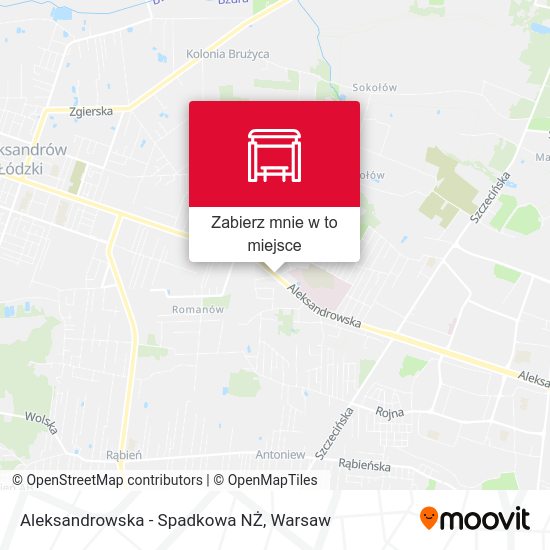 Mapa Aleksandrowska - Spadkowa NŻ