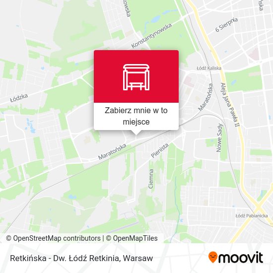 Mapa Retkińska - Dw. Łódź Retkinia