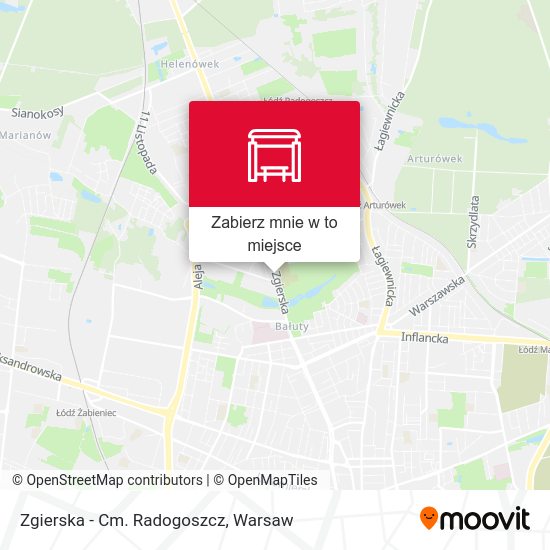 Mapa Zgierska - Cm. Radogoszcz