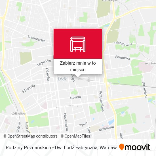 Mapa Rodziny Poznańskich - Dw. Łódź Fabryczna