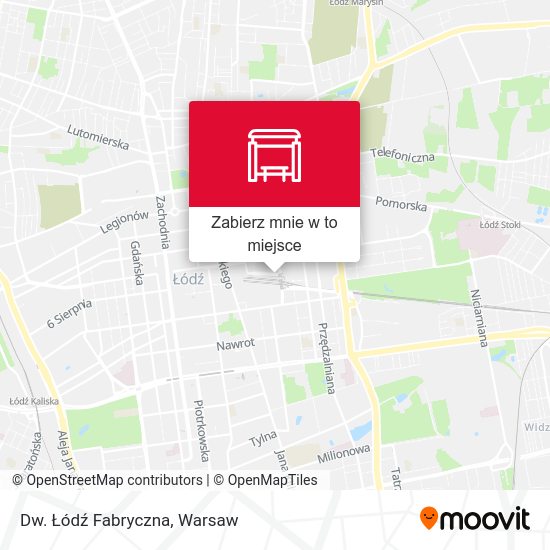 Mapa Dw. Łódź Fabryczna