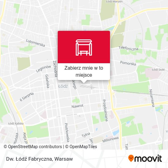 Mapa Dw. Łódź Fabryczna