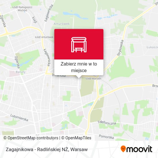 Mapa Zagajnikowa - Radlińskiej NŻ