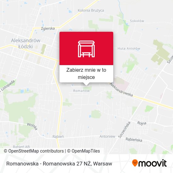 Mapa Romanowska - Romanowska 27 NŻ