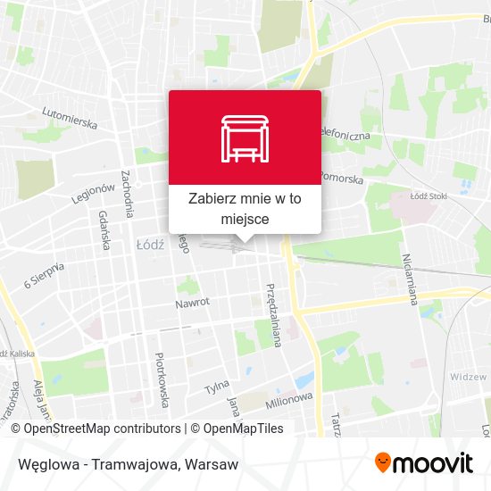 Mapa Węglowa - Tramwajowa