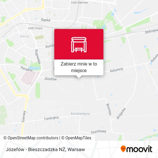 Mapa Józefów - Bieszczadzka NŻ