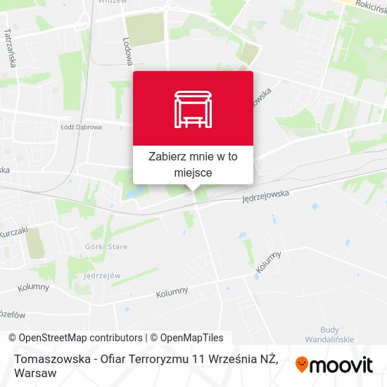 Mapa Tomaszowska - Ofiar Terroryzmu 11 Września NŻ