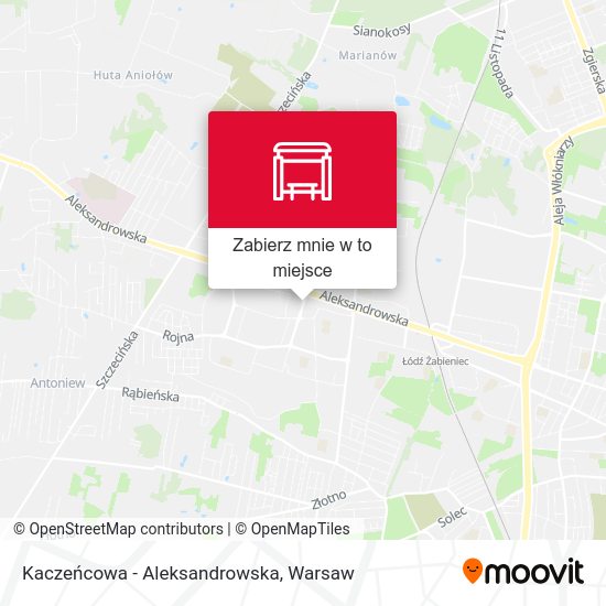 Mapa Kaczeńcowa - Aleksandrowska