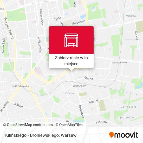 Mapa Kilińskiego - Broniewskiego