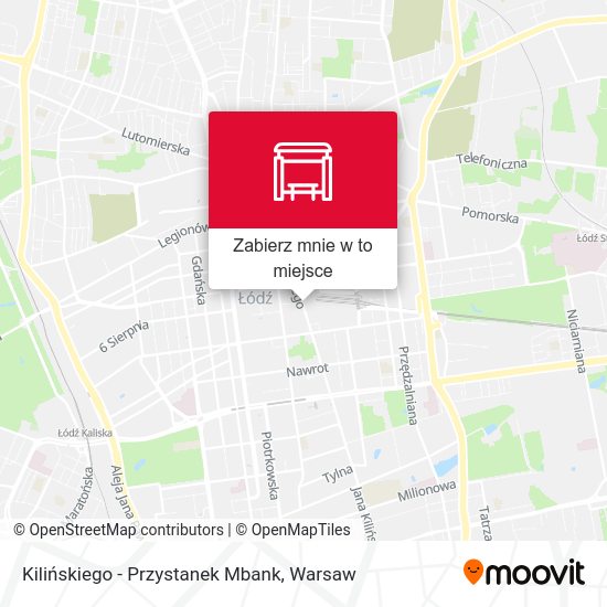 Mapa Kilińskiego - Przystanek Mbank