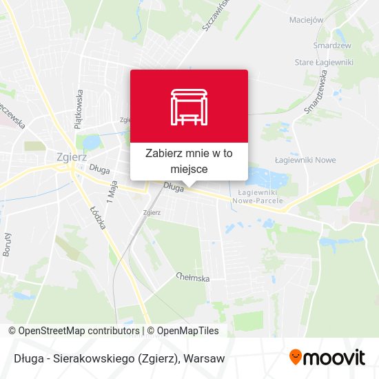 Mapa Długa - Sierakowskiego (Zgierz)