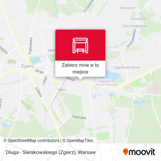 Mapa Długa - Sierakowskiego (Zgierz)