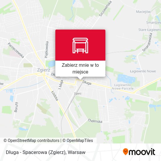 Mapa Długa - Spacerowa (Zgierz)