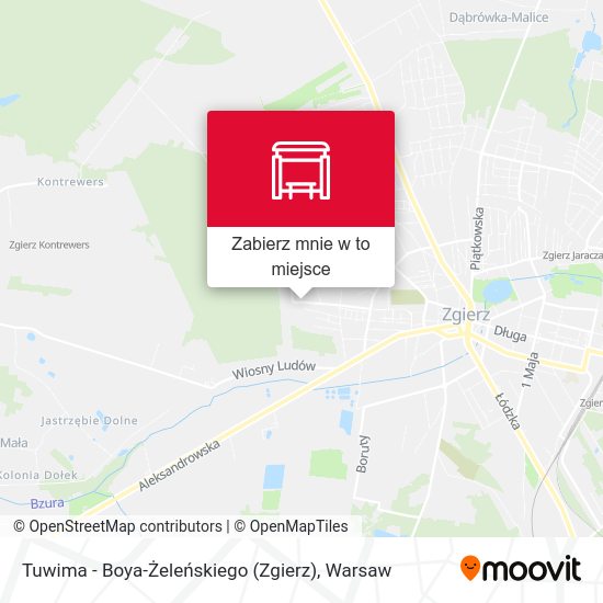 Mapa Tuwima - Boya-Żeleńskiego (Zgierz)