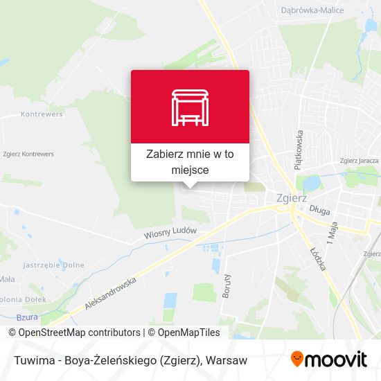 Mapa Tuwima - Boya-Żeleńskiego (Zgierz)